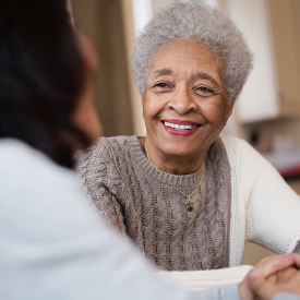 Senior woman smiling