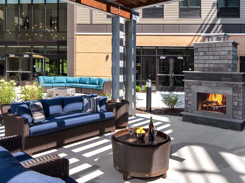 Outdoor seating area at Atria McCandless