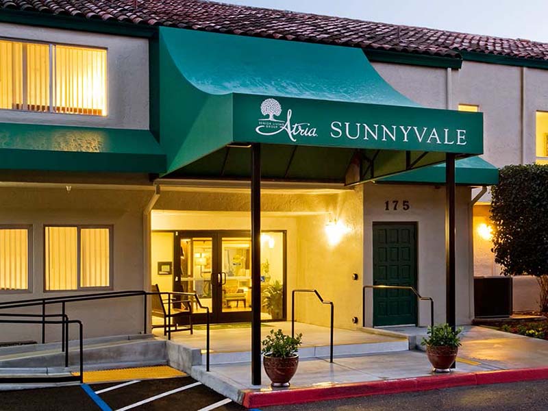 Atria Sunnyvale exterior entrance