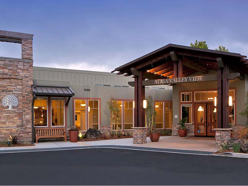 Exterior entrance at Atria Valley View