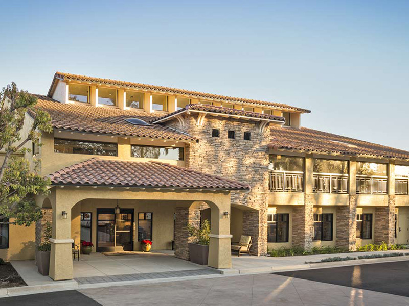 Exterior entrance to Atria Del Sol Senior Living