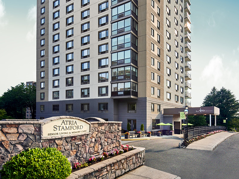 Exterior photo of Atria Stamford in Stamford, CT