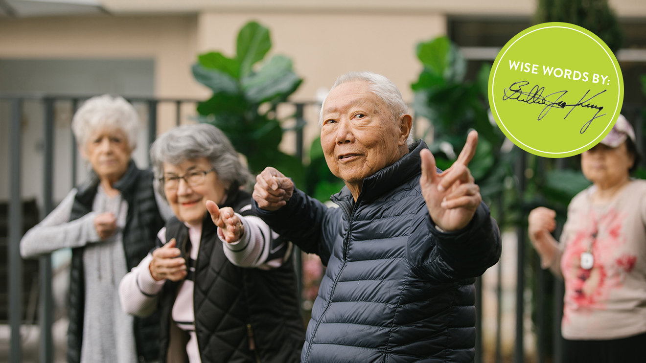 Atria Senior Living residents practicing jiu jitsu